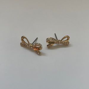 Gold bow Kate Spade earrings
